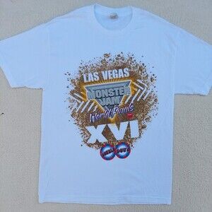 Monster Jam World Finals Las Vegas XVI Double Down Men's Large White NGK Spark